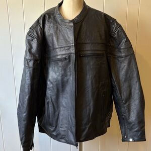 Leather Stand Carry Conceal Men's Black Leather Jacket